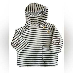 Zara Striped Smiley Face Sweater with Hood